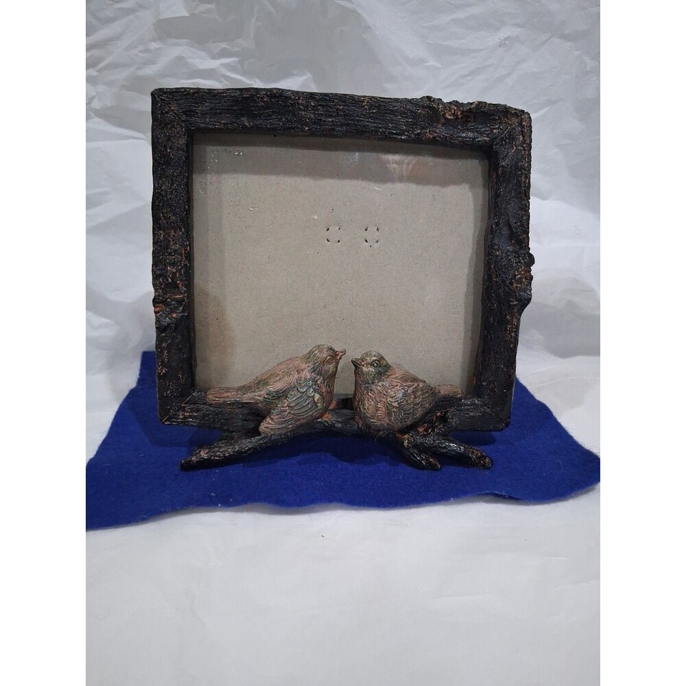 Bird Rustic Wood frame Rustic Birds Cabin Cottage Core Wood/resin 6x5 Photo
